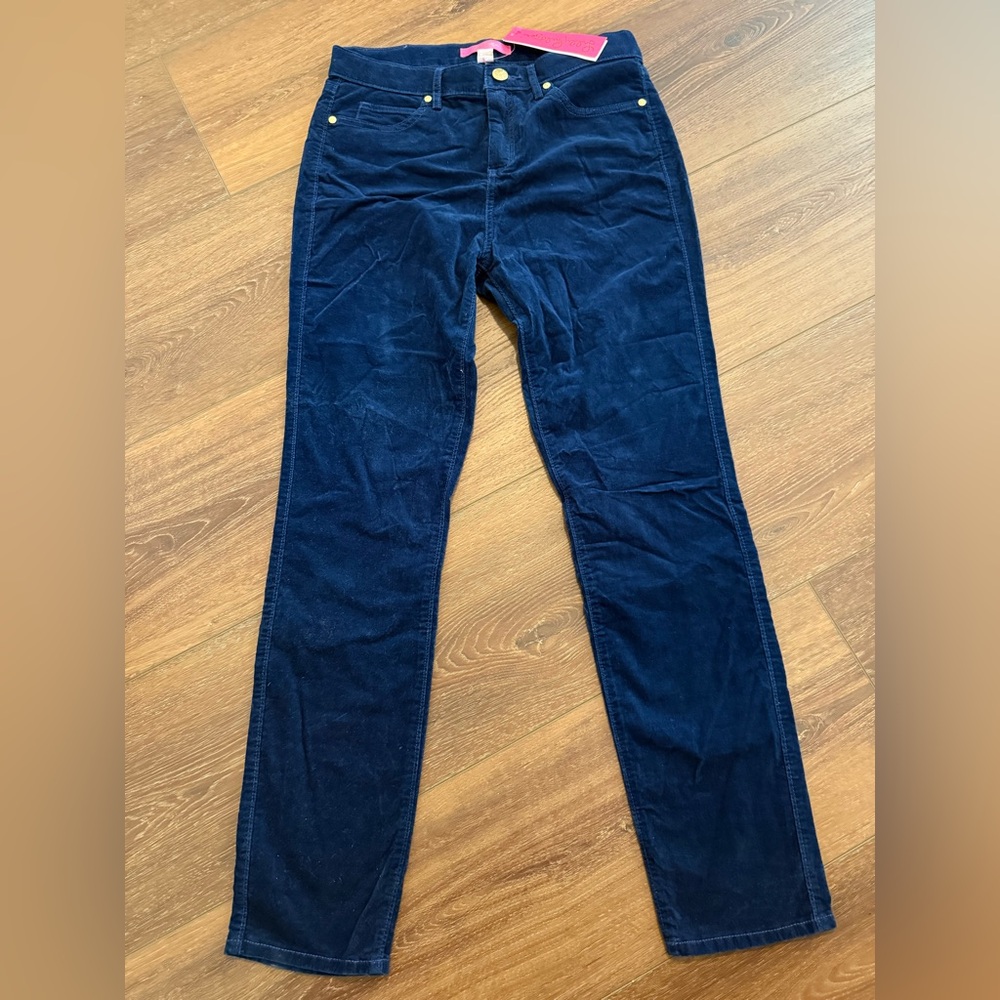 Lilly Pulitzer Dark Blue Corduroy Pants